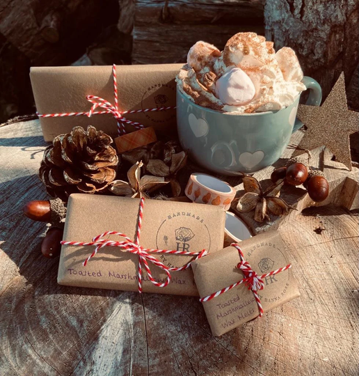 Toasted Marshmallow, Vegan Soy Wax Melt Bars - Autumn/Halloween/Seasonal/Fall Scents, Plastic Free, Gifts For Her