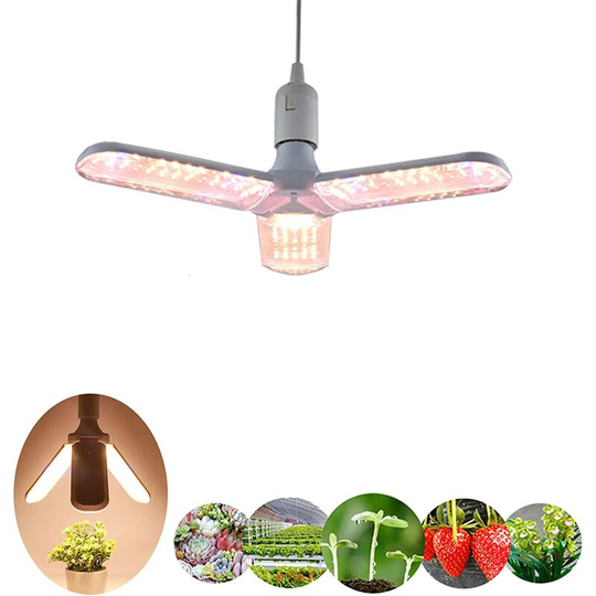 Betterlifegb - Full Spectrum led Grow Light, Full Spectrum Folding Lighting, Red Blue Warm White Phytolamp Bulb for Indoor Greenhouse, Vegetable Seeds