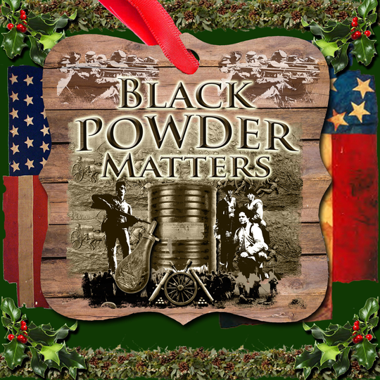 Black Powder Matters American Civil War Double Sided Maple Veneer Wooden Christmas Ornament