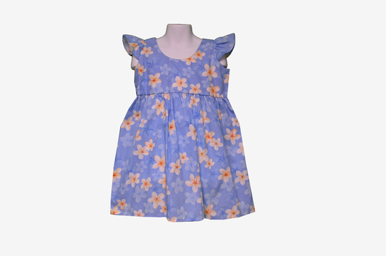 Pupukea Hibiscus & Orchid Girl's Hawaiian Dress | Little Girl Dresses 100% Cotton Made in Hawaii Summer For Kid