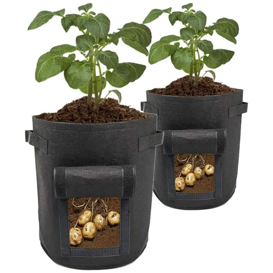 Dksfjkl - Vertical Wall Planters and Hanging Hooks, Wall Planting Bags with 7 Pockets Waterproof Wall Planter for Balcony Home Garden Decor (Black,