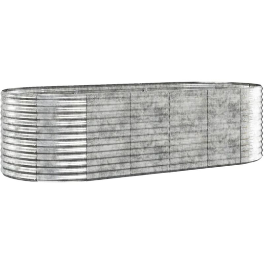 Vidaxl - Garden Planter Powder-coated Steel 249x100x68 cm Silver Silver