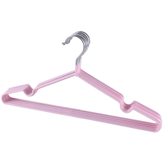 Lifcausal - 10PCS/Set Clothes Hanger Clothes Drying Rack Non-Slip Metal Stainless Steel Groove Shirt Hook Hangering Storage Organize Accessories 10