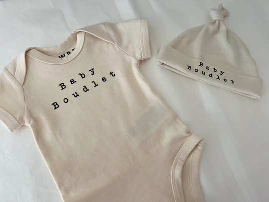 Organic Cotton Personalised Name Baby Vest Typewriter | Personalized Shower Gift Newborn Shower Gift Babygrow Sleepsuit Bodysuit