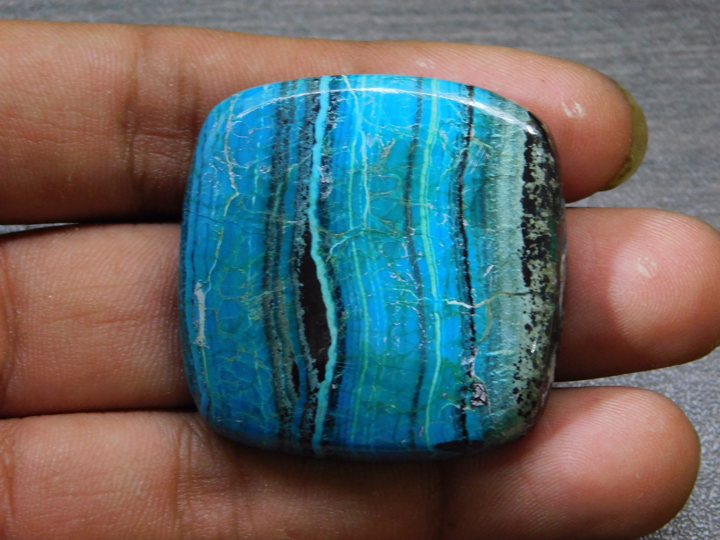 Chrysocolla Malachite Cabochon Gemstone 100 % Natural Loose Stone Wirewrapping Jewelry Making 102 Ct 38 X Mm # 9738