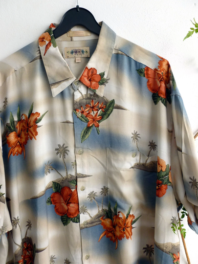 Floral Hawaiian Shirt, Size Xxl