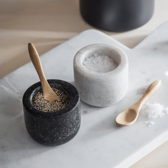 Granite And Marble Salt And Pepper Pot Set