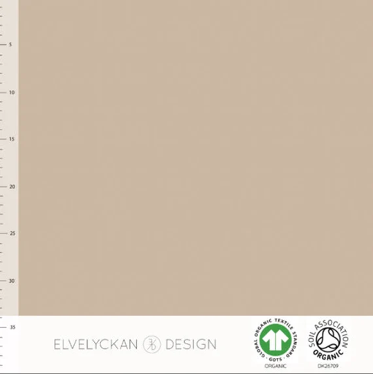Organic Cappucino Solid Jersey Knit Fabric, Elvelyckan Designs, Fabric For Kids Apparel, T-Shirt Fabric, Leggings, Gots Certified
