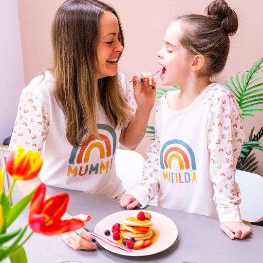 Personalised Organic Rainbow Pyjamas