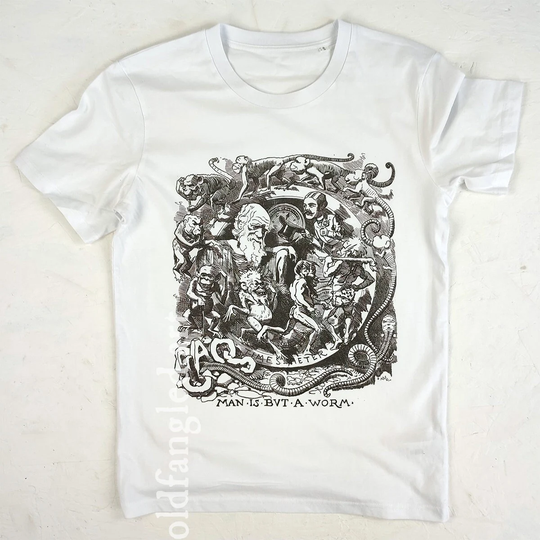 Man Is But A Worm | 1882 - Unisex Organic T-Shirt, Vintage Style Art T-Shirt