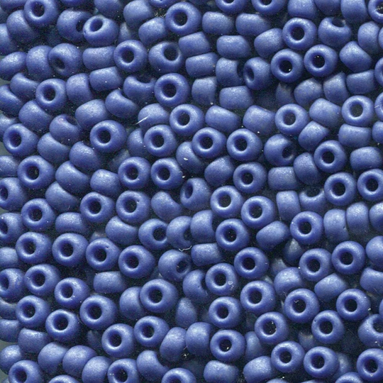 Miyuki Seed Beads 6/0 6-2075 20Grams Matte Opaque Cobalt Blue Glass Beads, Size 6 Bead, Japanese Round Bead