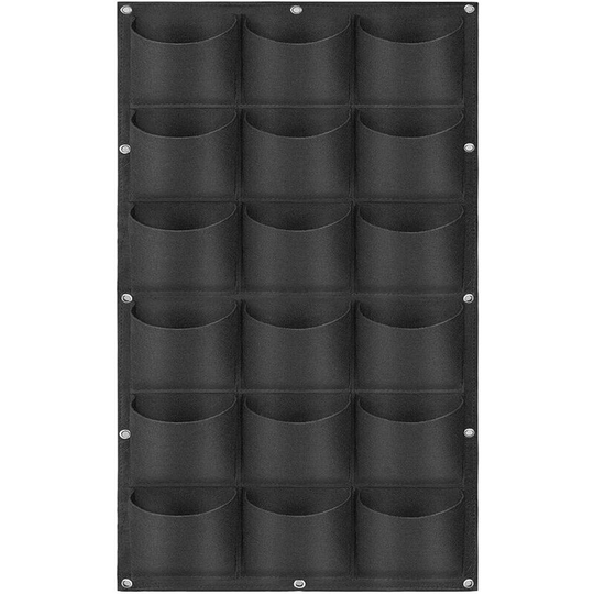 Benobbykids - Hanging Grow Grow Bags, Set of 2, 18 Pockets Hanging Vertical Wall Planter Wall Mount Grow Bag Outdoor Indoor Gardening Vertical