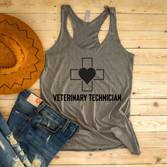 Veterinary Technician Tank Top | Vet Tech Assistant Women's Racerback