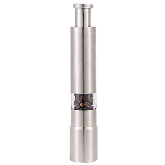 Fvbjd - Salt and Pepper Grinder Set, Original Pump are Refillable, Modern Thumb Press Grinder silver single