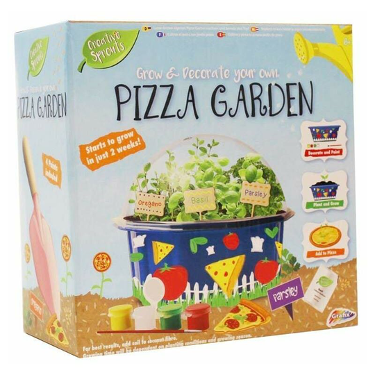 Creative Sprouts - Grow & Decorate Your Own Pizza Herbs Garden Plants Kit