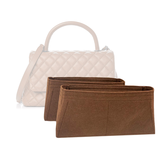 Coco Handle Flap Caviar Quilted Bag Organizer/Tote Felt Insert Handbag Storage Purse With Pocket