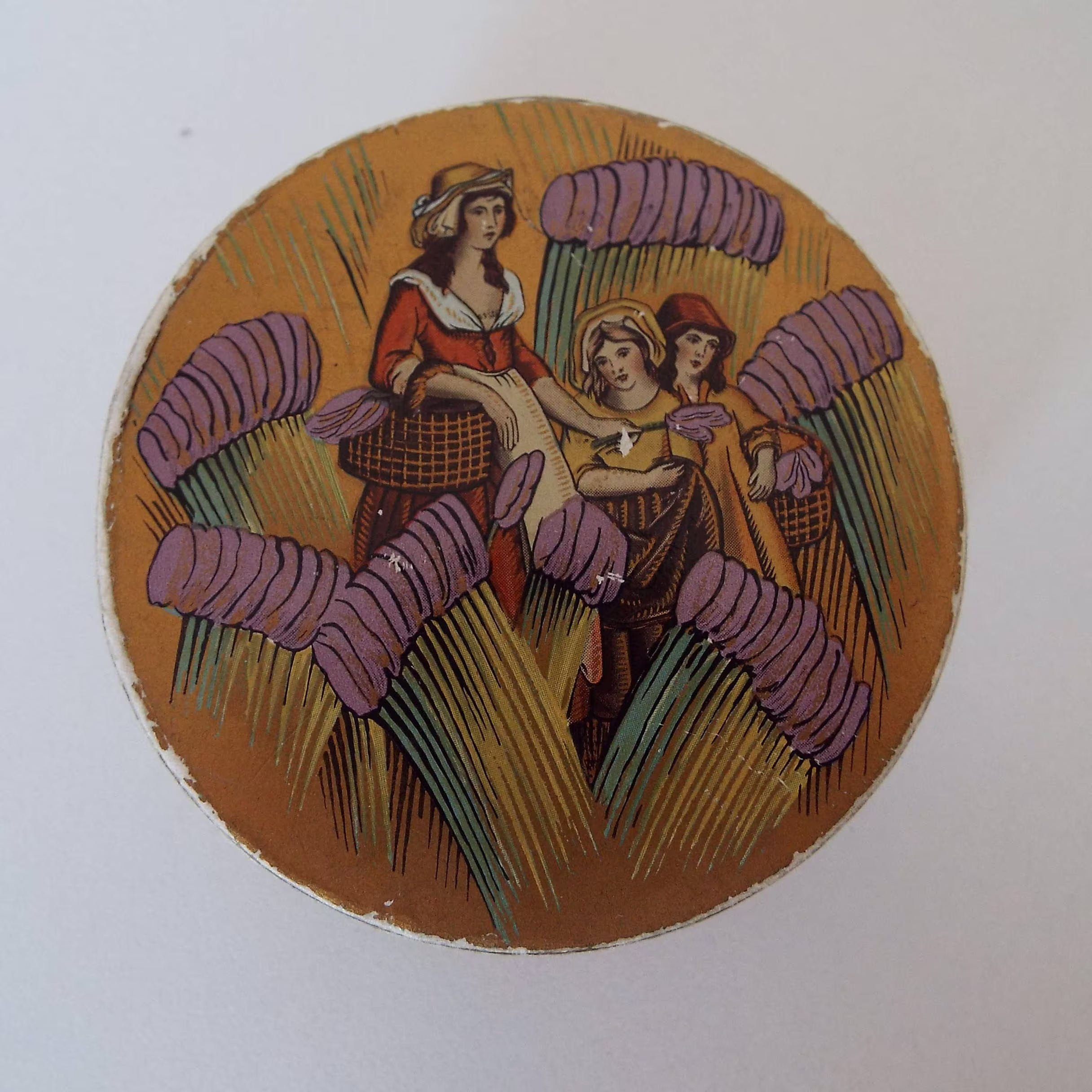 Vintage Yardley English Complexion Powder Face Box Lavender 1930's 1940's Vanity Storage Cosmetics Beauty Make-Up