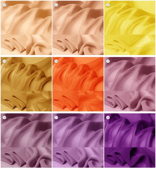 Organic Mulberry Silk Georgette Fabrics, 8mm/12 Momme For Dress Lining, Wedding Diy By The Yard