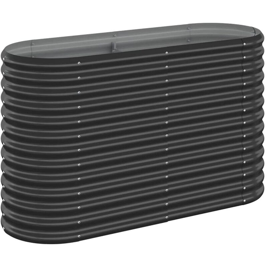Vidaxl - Garden Planter Powder-coated Steel 114x40x68 cm Anthracite Anthracite