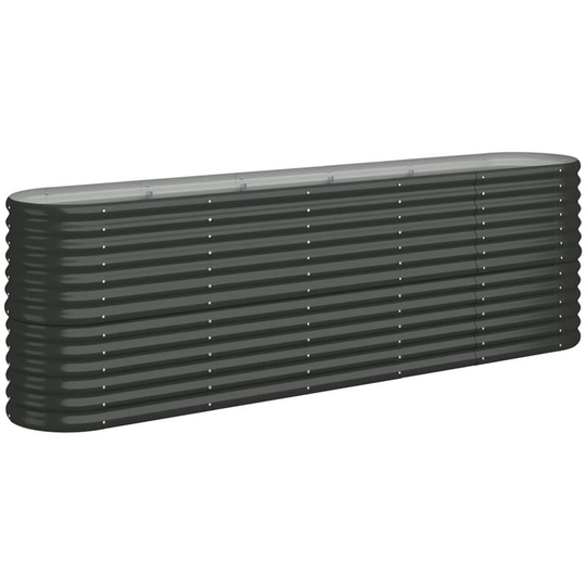 Vidaxl - Garden Planter Powder-coated Steel 224x40x68 cm Anthracite Anthracite