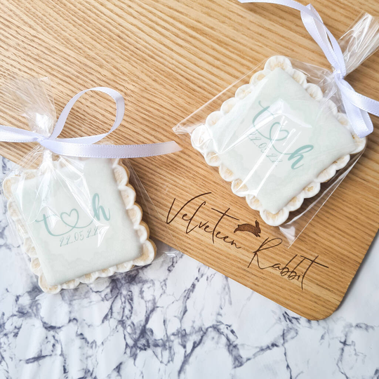 Personalised Wedding Favours Biscuits, Six
