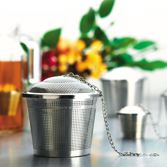 Tea Infuser (2 Pack), Tea Infuser, Tea Filter with Tea Spoon and Drip Tray - Stainless Steel Tea Strainer and Tea Strainer for an Unparalleled