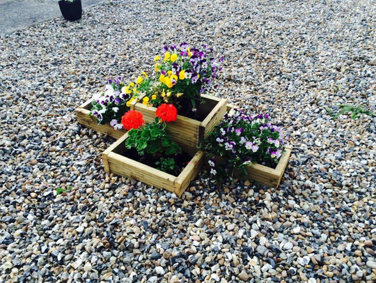 Wooden Planter/Decking Island