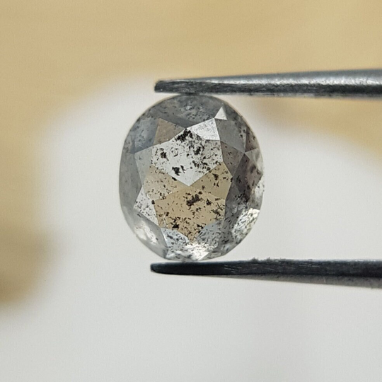 0.62 Ct Oval Salt & Pepper Diamond | Loose For Engagement Ring Natural Raw Wedding Unique Galaxy Sale
