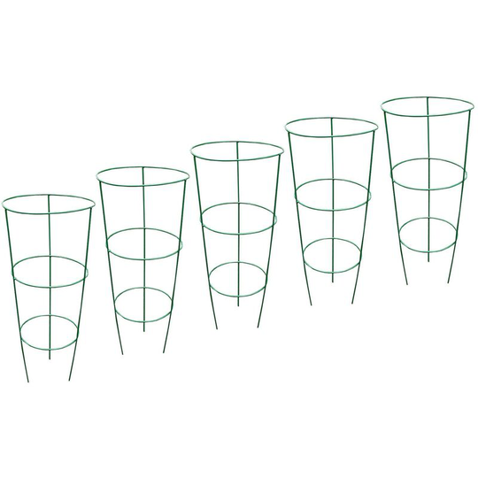 Pack of 5 Conical Garden Plant Support Rings (60cm)