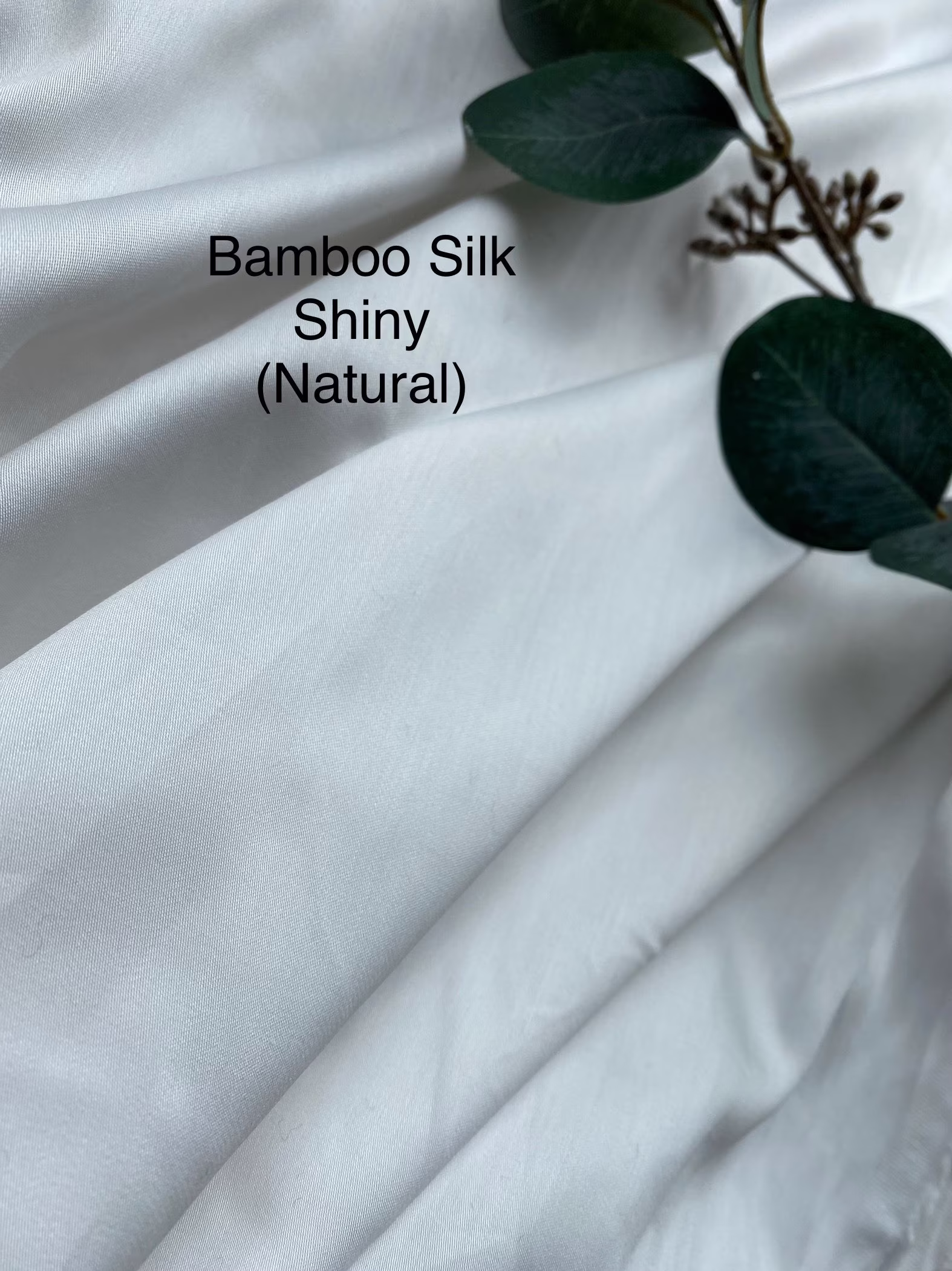 100% Organic Bamboo Silk | Shiny - 120cm Wide | Natural
