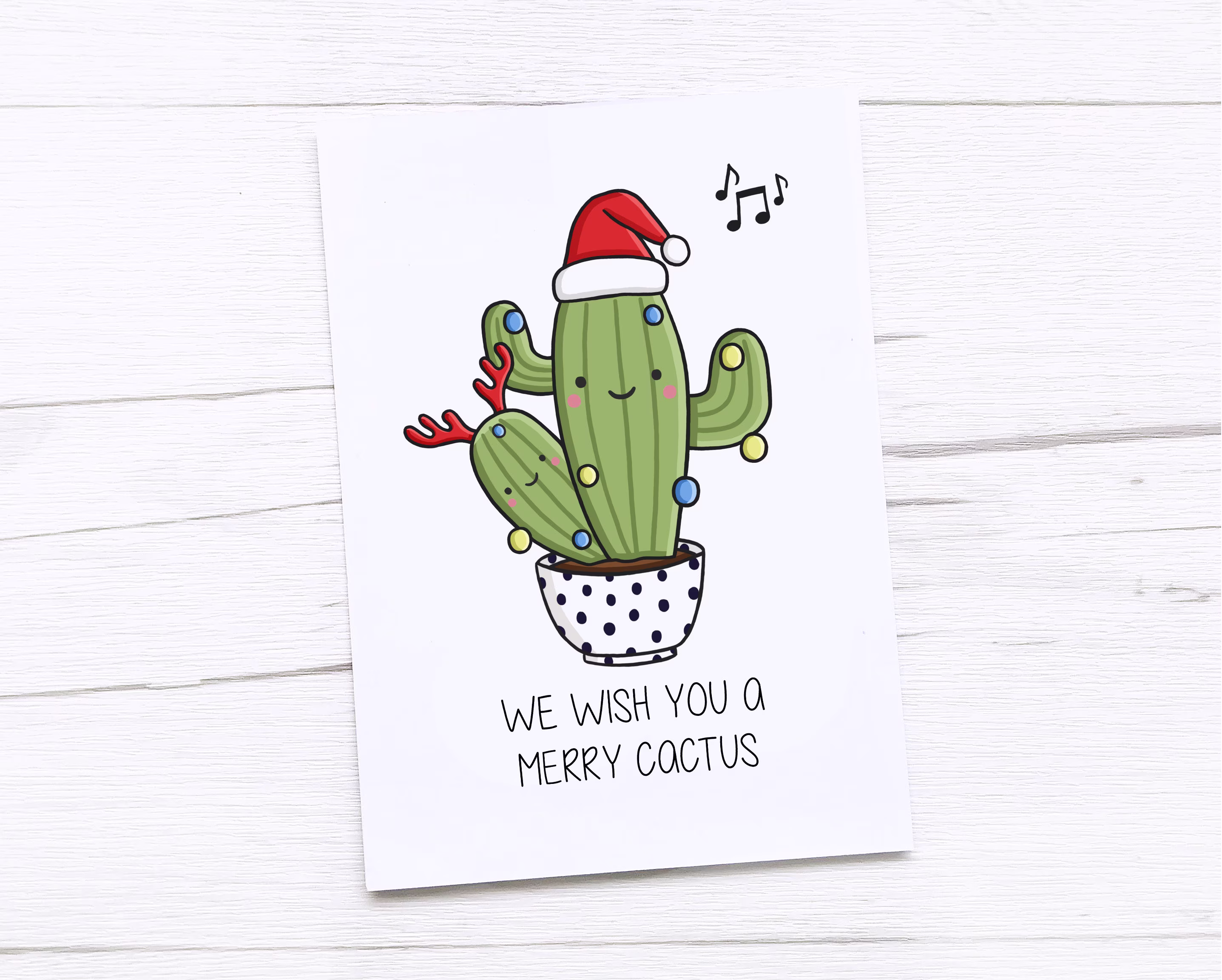 Happy Christmas Card | Merry Cactus