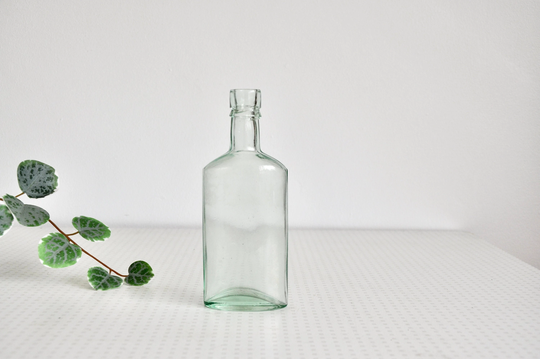 Vintage Antique Green Tint Medicine Bottle From The 1940S