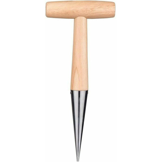 11 Inch Handheld Dibber Stainless Steel Garden Dibber Perforator Wooden Handle Seeder Bulb Planter Planter For Planting Seeds And Bulbs