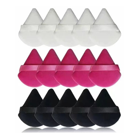 15 Pieces Soft Triangle Face Powder Puff Loose Powder Makeup Puff Mineral Powder Velvet Body Powder Cosmetic Foundation Blender Sponge Beauty Makeup