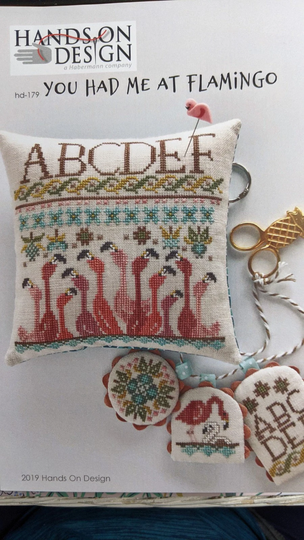 Hands On Design - You Had Me At Flamingo Back Pocket Pillow & Scissor Charms Hd179