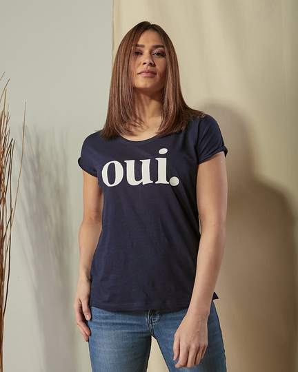 Oui Organic T-Shirt Navy