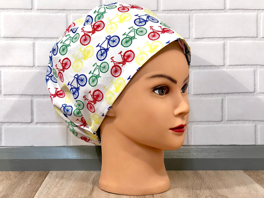 Rainbow Bicycle Scrub Cap