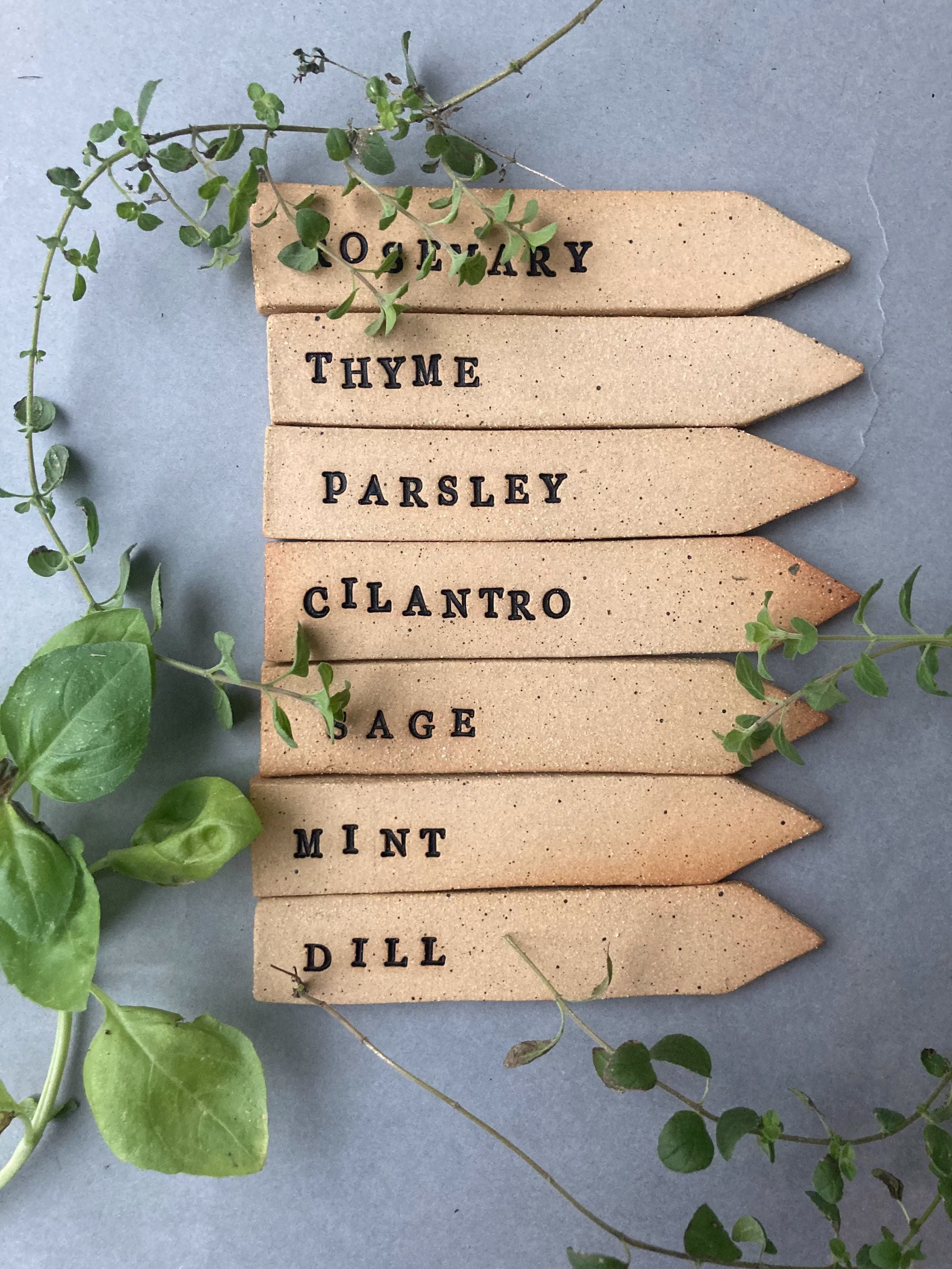 Ceramic Herb Garden Markers