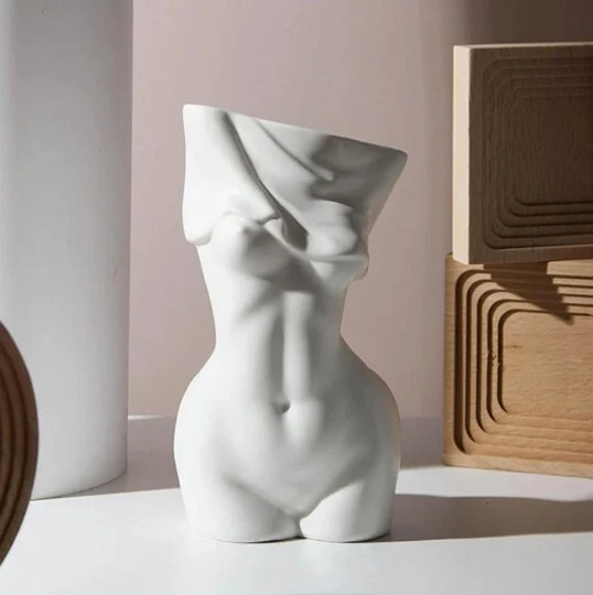 Ceramic Body/Butt Vase, Female Nordic Unique Bum Planter, Women's Gift For Her Dried Pampas Vase