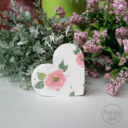 Seed Paper Hearts 1.9"- 1.65