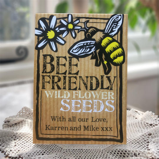 Personalised Packet Of Bee Friendly Wildflower Seeds