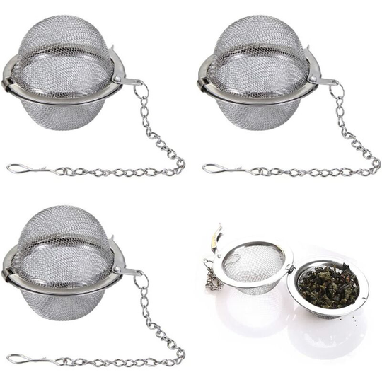 3PCS tea dispenser, upgraded tea filter, high-quality loose tea dispenser, tea soaking device, tea flavored herbal flavoring tea ball (7cm)