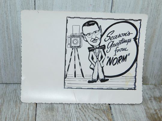 Vtg Post Card Season's Greeting From Norm, Vintage Postcard With Note, Scrapbooking, Decor, Crafts, Gift Idea, Prop, Daysgonebytreasures