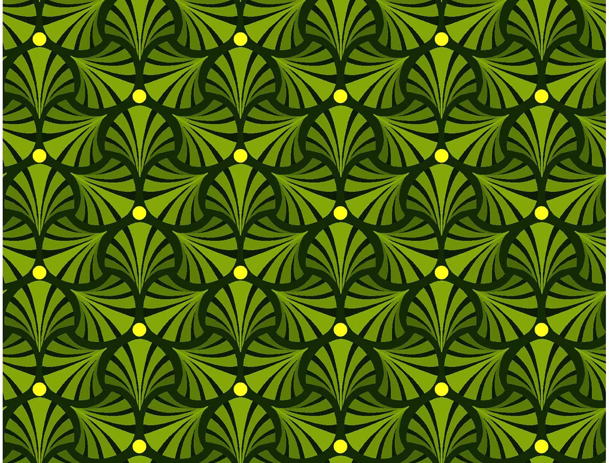 Change Of Seasons Green Geo Quilt Cotton Fabric