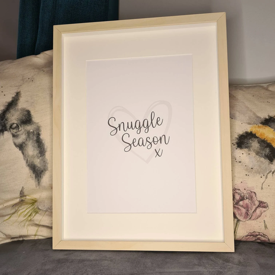 Winter Cute Snuggle Season Personalised Print