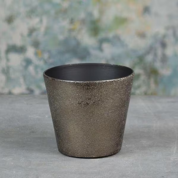 Bronze Mayfair Long Tom Planter | Medium Metal Planter - Fast & Free UK Delivery