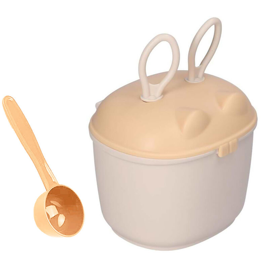 150ml Baby Formula Dispenser Travel Baby Milk Powder Container with Scoop Leveller Carry Handles Storage Container for Snacks Nuts Candy, Yellow