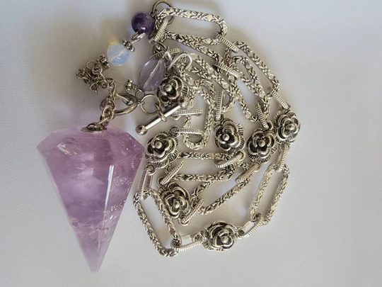 Amethyst Pendulum Necklace