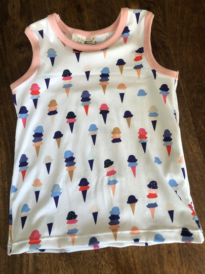 Everyday Tank Top, Organic; Ice Cream Cones