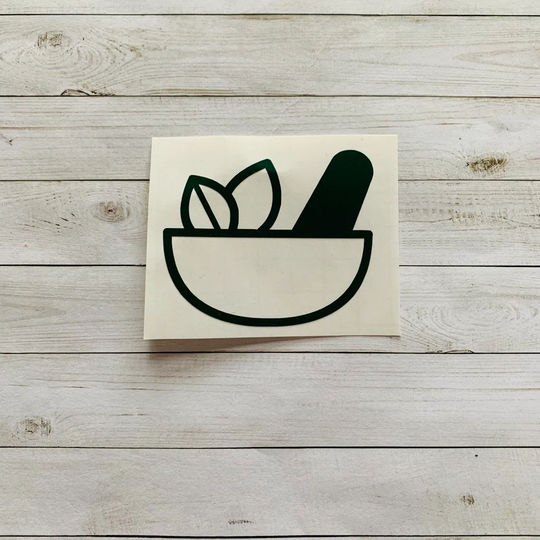 Mortar & Pestle Decal | Nurse Doctor Hospital Medical Herb Medicine Sticker
